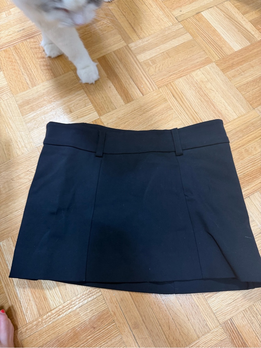 Reformation Black Structured Mini Skirt